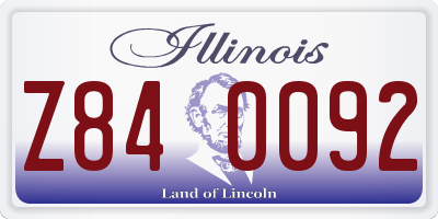 IL license plate Z840092