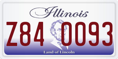 IL license plate Z840093