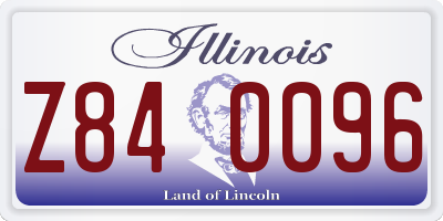 IL license plate Z840096