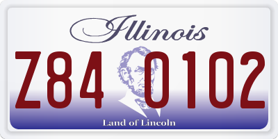 IL license plate Z840102
