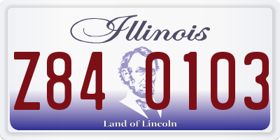 IL license plate Z840103