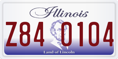 IL license plate Z840104