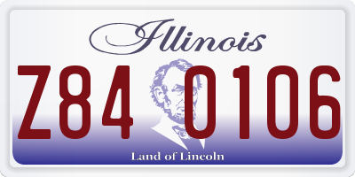IL license plate Z840106