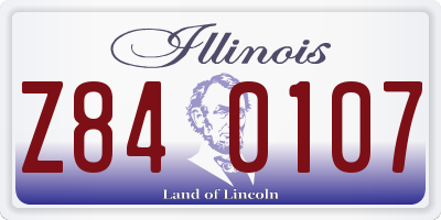 IL license plate Z840107