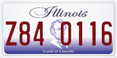IL license plate Z840116