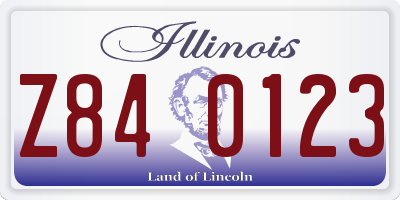 IL license plate Z840123