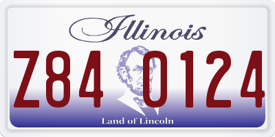 IL license plate Z840124