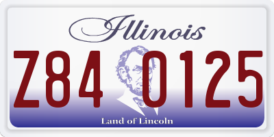 IL license plate Z840125