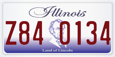 IL license plate Z840134