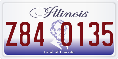 IL license plate Z840135