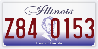 IL license plate Z840153