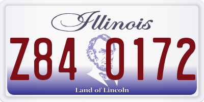 IL license plate Z840172