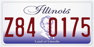 IL license plate Z840175