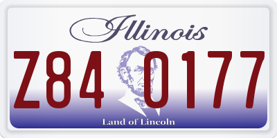IL license plate Z840177