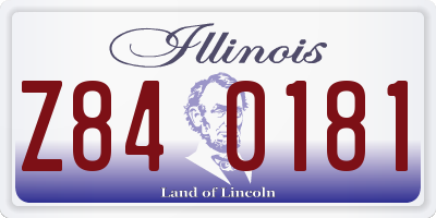 IL license plate Z840181