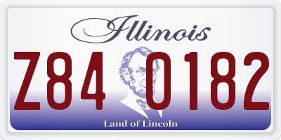 IL license plate Z840182