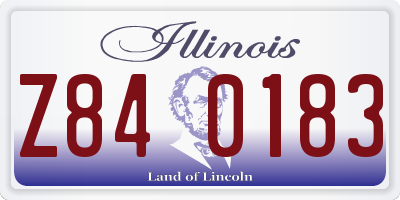 IL license plate Z840183