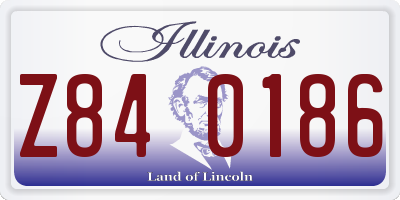 IL license plate Z840186