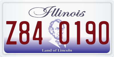 IL license plate Z840190