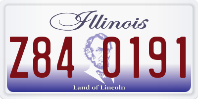 IL license plate Z840191
