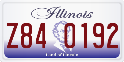 IL license plate Z840192