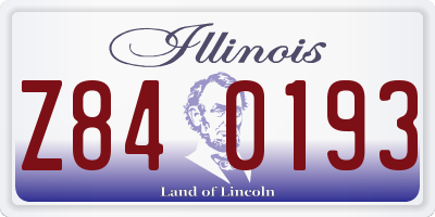 IL license plate Z840193