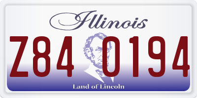 IL license plate Z840194