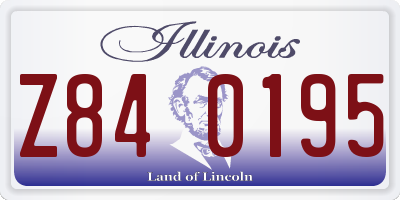 IL license plate Z840195