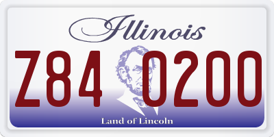 IL license plate Z840200