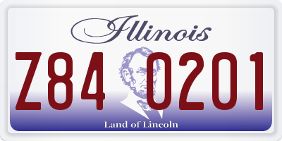 IL license plate Z840201