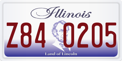 IL license plate Z840205