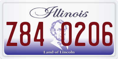 IL license plate Z840206