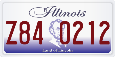 IL license plate Z840212