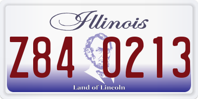 IL license plate Z840213
