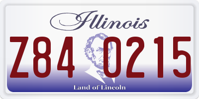 IL license plate Z840215