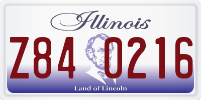 IL license plate Z840216