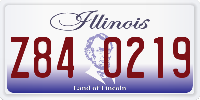 IL license plate Z840219
