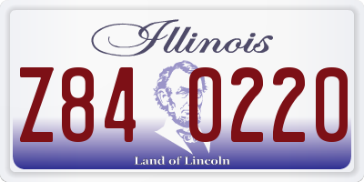 IL license plate Z840220