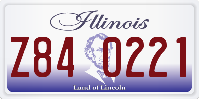 IL license plate Z840221