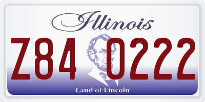 IL license plate Z840222