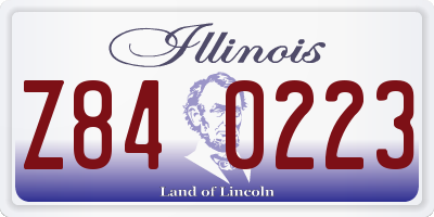 IL license plate Z840223
