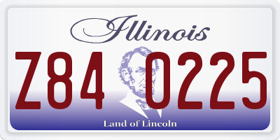 IL license plate Z840225