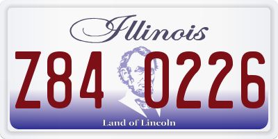 IL license plate Z840226