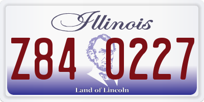 IL license plate Z840227