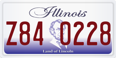 IL license plate Z840228
