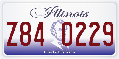 IL license plate Z840229