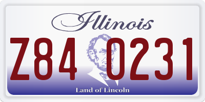 IL license plate Z840231
