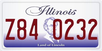 IL license plate Z840232
