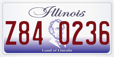 IL license plate Z840236
