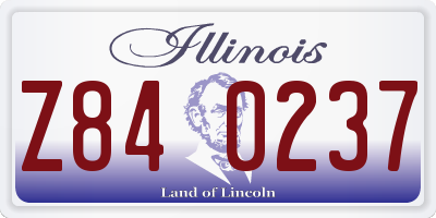 IL license plate Z840237